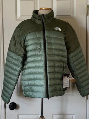 NWT Womens The North Face Terra Peak Thermoball Puffer Jacket Slate Moss Bark